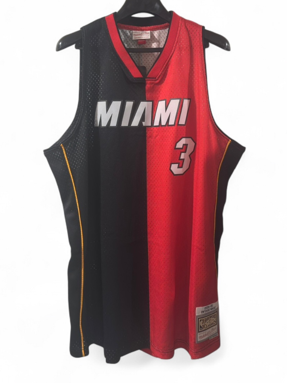 Mitchell & Ness NBA Miami Heat Dwyane Wade 3 Split-Color Jersey Size XLT (NWT)